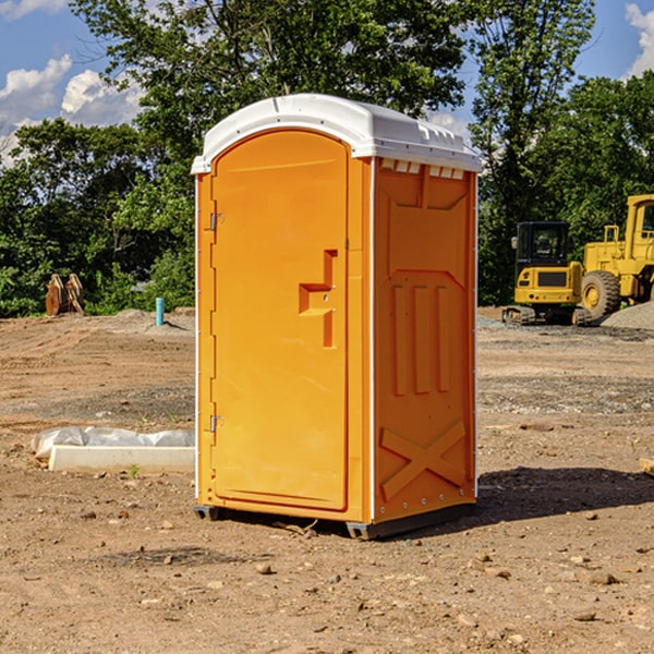 how often are the porta potties cleaned and serviced during a rental period in Compton